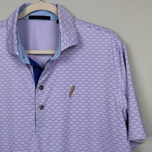 Greyson Lavender SS Golf Polo Shirt With Chechesse Creek Club Logo SZ L
